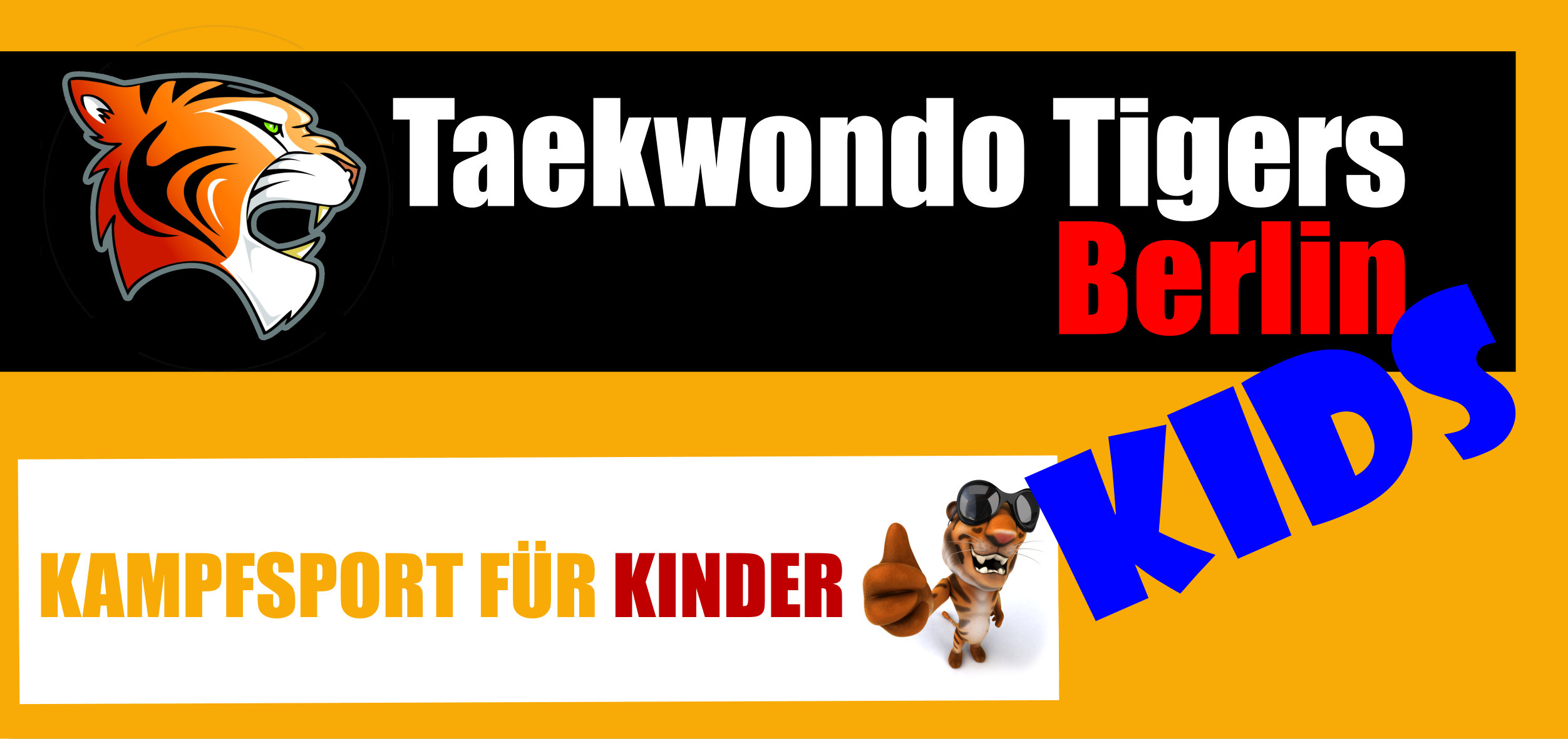 Flyer der Kindergruppe der Taekwondo Tigers Berlin